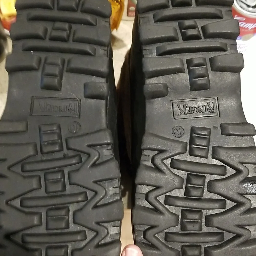 Men's Brown Hiking Boots Sz10 Removable Insets